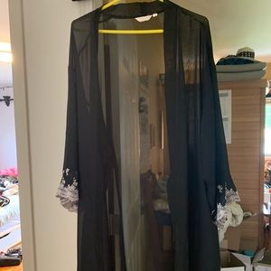 Lacy black robe